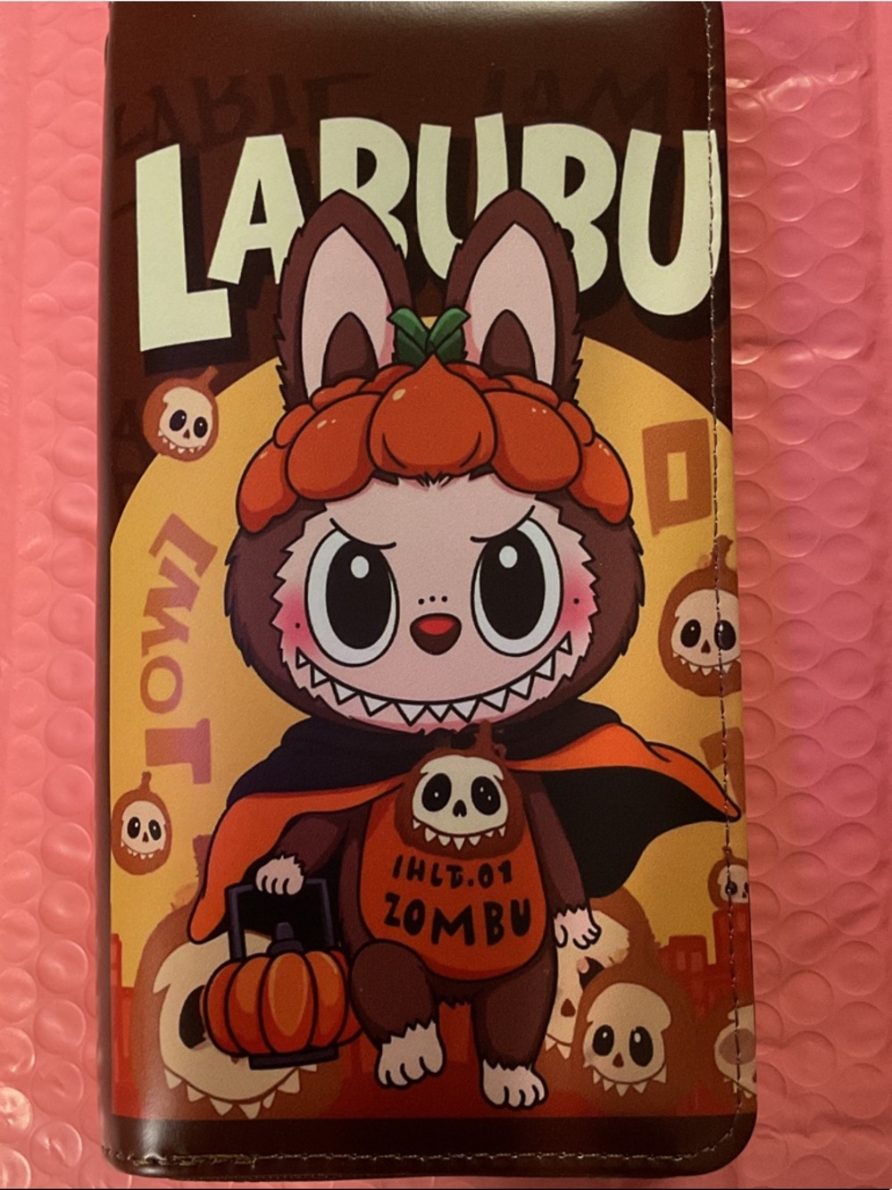 Larubu Halloween Pumpkin Character Wallet - Brown & Orange